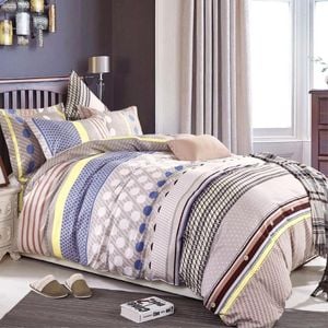 Luxor Queen Cotton Adeline Design Quilt Cover Set