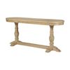 1825 Interiors Regency Console Table Reclaimed Pine With Pedestal Natural