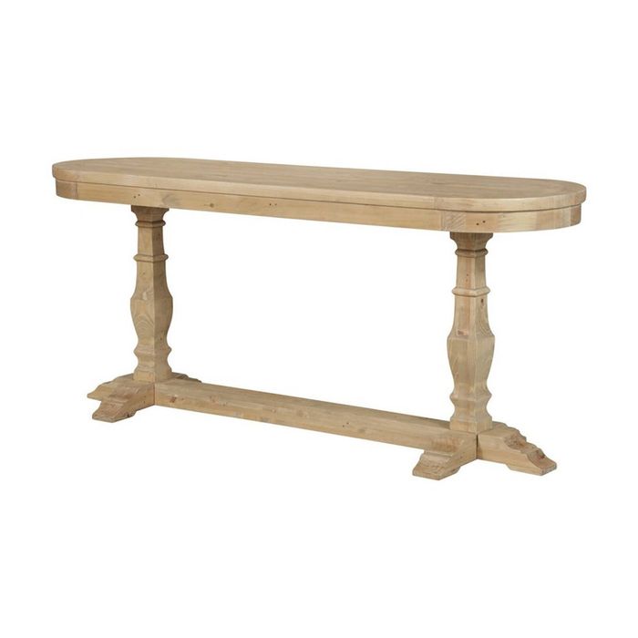 1825 Interiors Regency Console Table Reclaimed Pine With Pedestal Natural