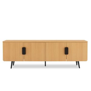 Big Lot 140cm Natural Oak Finley Entertainment Unit
