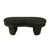 Maestro Furniture River Curved Moden Fabric Bench Seat Ottoman Green