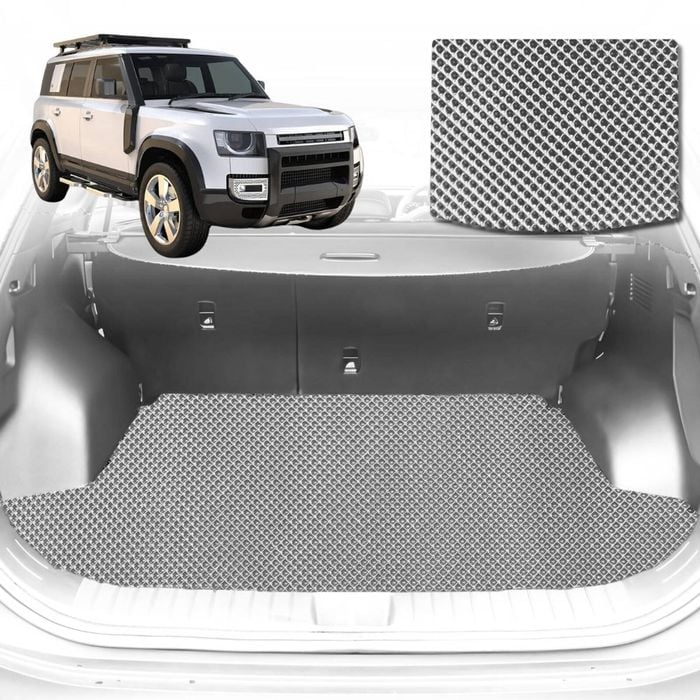 6D Diamond Car Boot Mat for Land Rover Defender 110 L6632020-Current-Cargo Mat-Grey-Outback GT