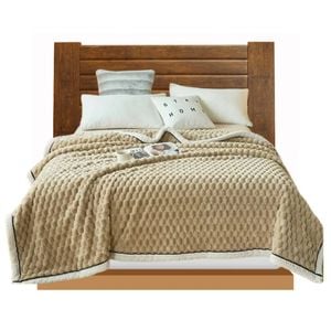 Anycozy Brown Velvet Soft Fluffy Warm Throw Blanket 200x230cm