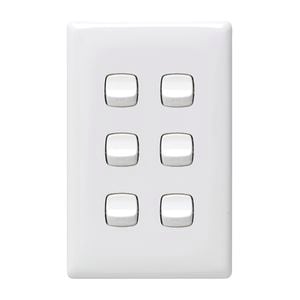 HPM LINEA 6 Gang Wall Switch