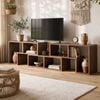 HOMFURN Modular TV Stand 3 Piece Entertainment Unit Adjustable Bookcase Shelf