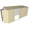Build-a-Shed 1.5 x 4.5 x 2m Double Sliding Side Door Skillion Shed - Cream