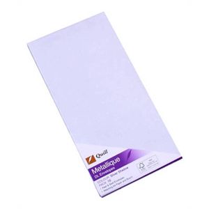 Quill Metallique Envelopes 10pk (DL) (Silver)