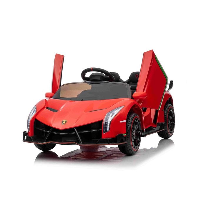 All 4 Kids Licensed Lamborghini Veneno Roadster Electrical Ride On Car - Red