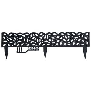 Matrix 900 x 150mm Charcoal Falling Leaves Garden Edging