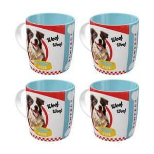 4x Nostalgic-art Ceramic Coffee Mug Better Together Dogs Colourful Design 330ml