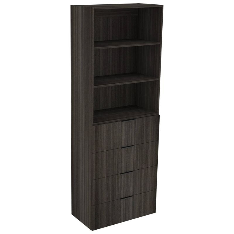 Lugna 2048 x 750 x 380mm Storm Ready to Assemble Robe Insert 2 Shelf 4 Drawer Unit