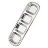 Anygleam Silver Stainless Steel 4 Grid Seasoning Sauce Dish Plates Dipping Kitchenware