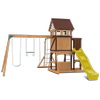 Lifespan Kids Meer Brook Swing Set Cubby Play Centre With 2.2m Yellow Slide