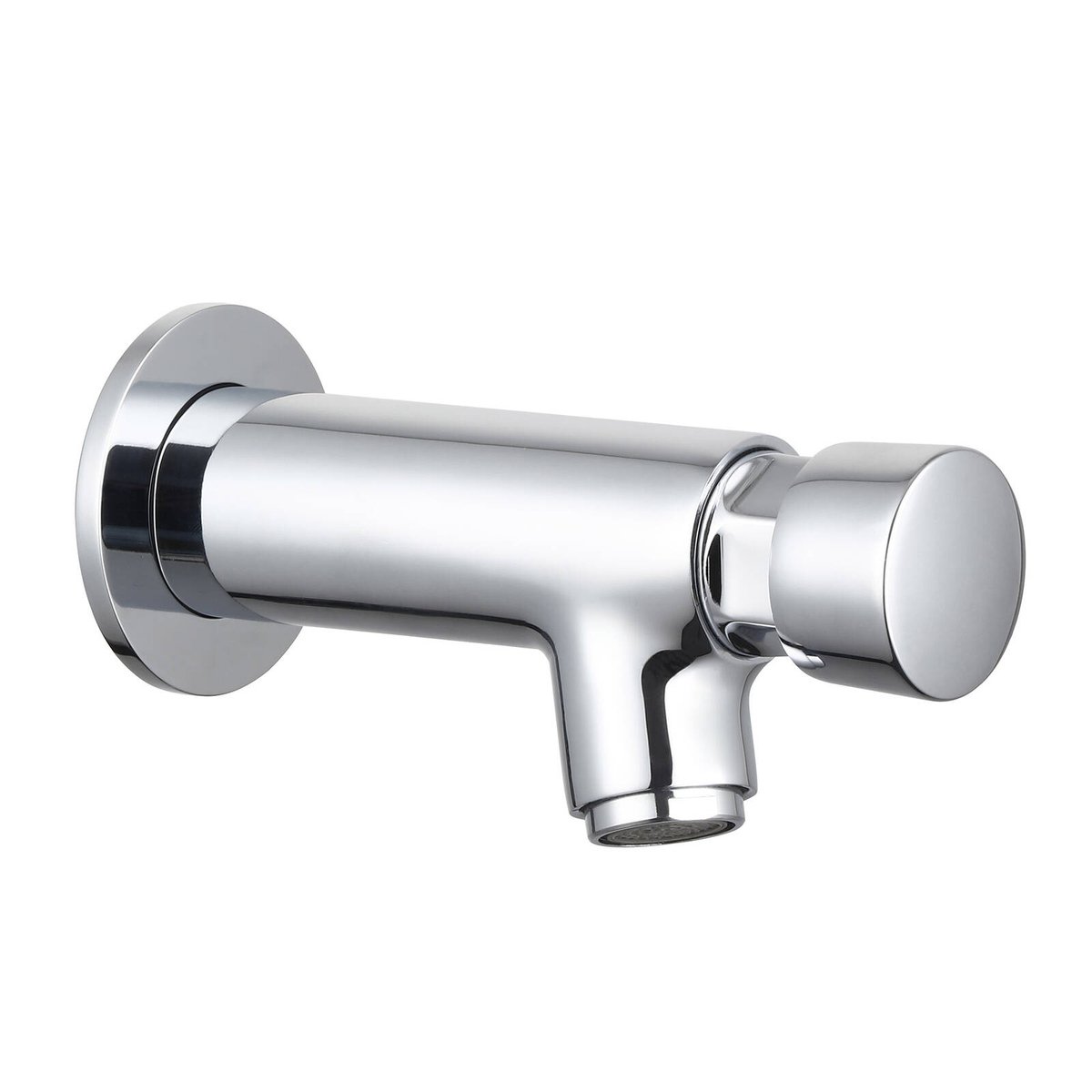 Shaw & Mason Chrome Timed Push Button Wall Mounted Bib Tap WELS 6 Star ...