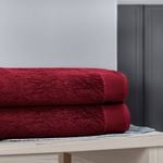 Bedding King 100% Pure Egyptian Cotton Bath Sheet - Wine Red