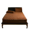 Anycozy Mattress Cover Coffee King Size Crystal Velvet Thicken Quilted Warm Soft Plush Bed Sheet