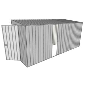 Build-a-Shed 1.5 x 4.5 x 2m Zinc Hinged Door Tunnel Shed With Hinged Side Door