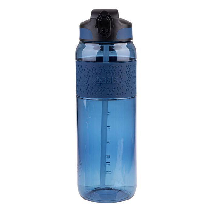Oasis Tritan Sports Water Drinking Bottle w/ Sipper Straw 1L Blue Ocean