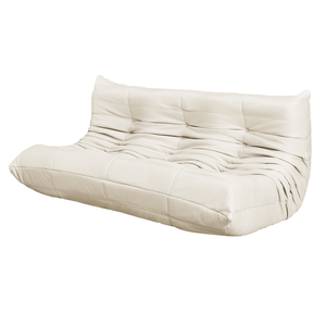 Levede Togo Sofa Foam Chair Beige Floor Sofa for Reading Room Microfibre