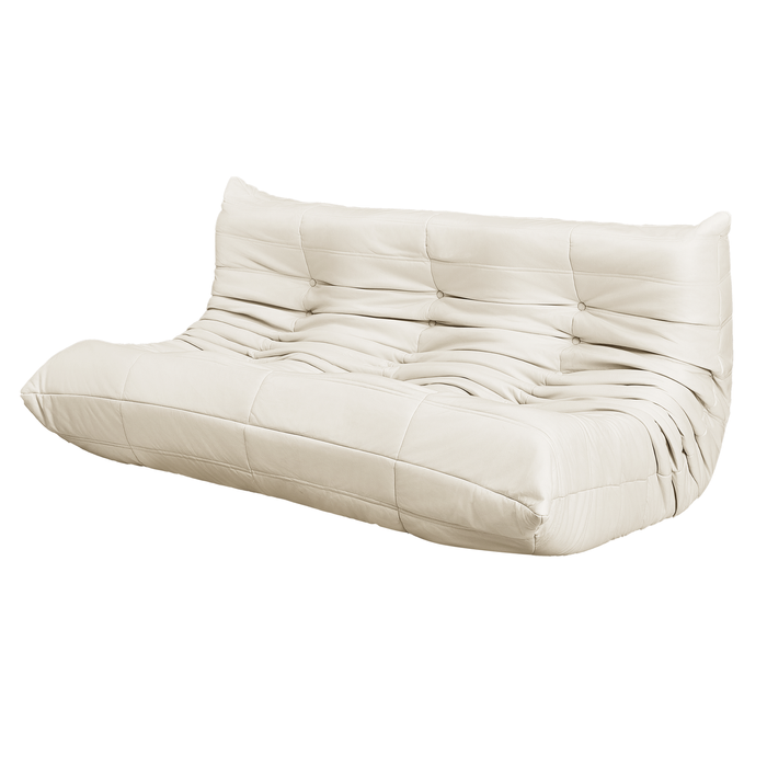Levede Caterpillar Lazy Sofa 3-Seater Floor Lounge Beige
