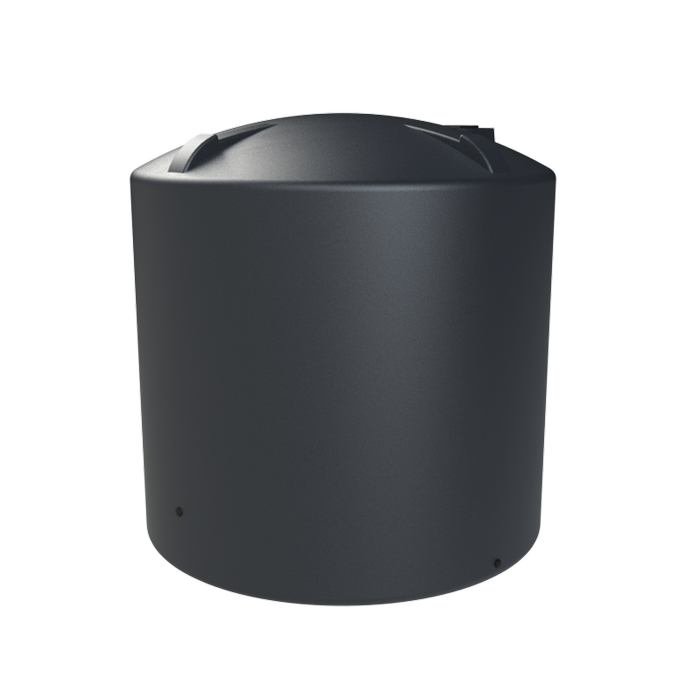 Melro Tanks 8000L Metal Grey Round Poly Water Tank