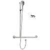 Johnson Suisse Stainless Steel Grab Rail Left Hand Shower Set