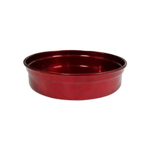 Tomkin Chef Inox Round Aluminium Bar Tray Red 330x50mm Non-slip Serving Tray