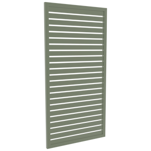 ProtectorAl 300-1000W X 1001-2000H Pale Eucalypt Aluminium Welded Slat Panel Horizontal 18mm Gap