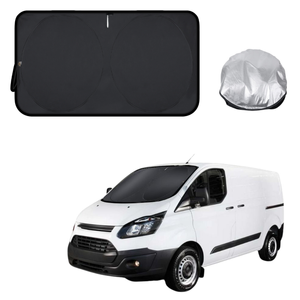 Front Windscreen Sun Shade for Ford Transit Sport 2014 - Current - XL 160 x 100 cm - Black