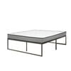 Advwin Queen Size Bed Frame Metal and Mattress 16cm White