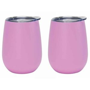2PK Annabel Trends 295ml Stainless Steel Wine Tumbler - Gelato Pink