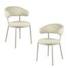 Raimon Furniture Set oF 2 Corbin Modern Kitchen Dining Side Chair metal Legs Shell