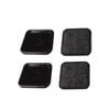 Surface Gard 48mm Brown Square Carpet Base Castor Cups - 4 Pack