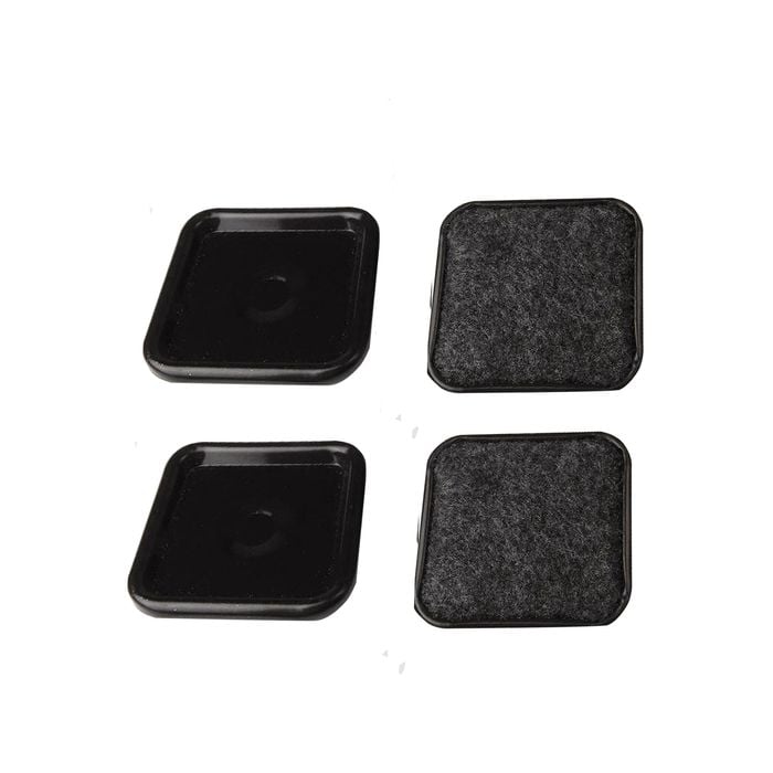 Surface Gard 48mm Brown Square Carpet Base Castor Cups - 4 Pack