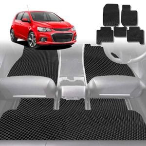 6D Diamond Car Floor Mats for Holden Barina (TM)2011-2018-Full Set-Black-Outback GT