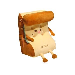 SOGA Cute Face Toast Bread Wedge Cushion Stuffed Pillow
