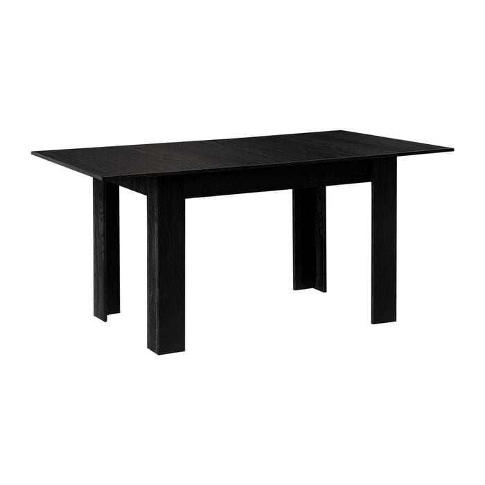 Oikiture 160cm Extendable Dining Table Black
