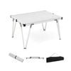 Costway Patio Aluminum Table Picnic Folding Table Outdoor Dining Set Silver