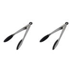 2PK Westinghouse 12 inch Tongs Black Soft Grip Stainless Steel