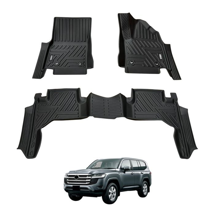 AUSGO Car Floor Mats for Toyota Land Cruiser Landcruiser 300 Series LC300 2021-Onwards All-Weather Floor Liners