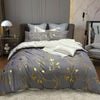 Fabric Fantastic Reversible Design Queen Size Grey Quilt/doona/duvet Cover Set