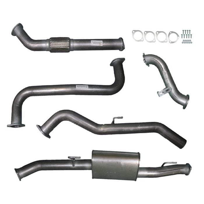 Ignite Exhausts Turbo Back For Nissan D40 Navara 2.5l Manual 3" No Cat With Muffler Raw Aluminised Steel