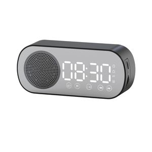 Wireless Bluetooth Speaker Alarm Clock Music Radio Player (Black)