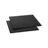 Argon Tableware Square Slate Serving Platters - Dinner Table Serveware - Padded Feet - 33cm - Grey - Pack of 2