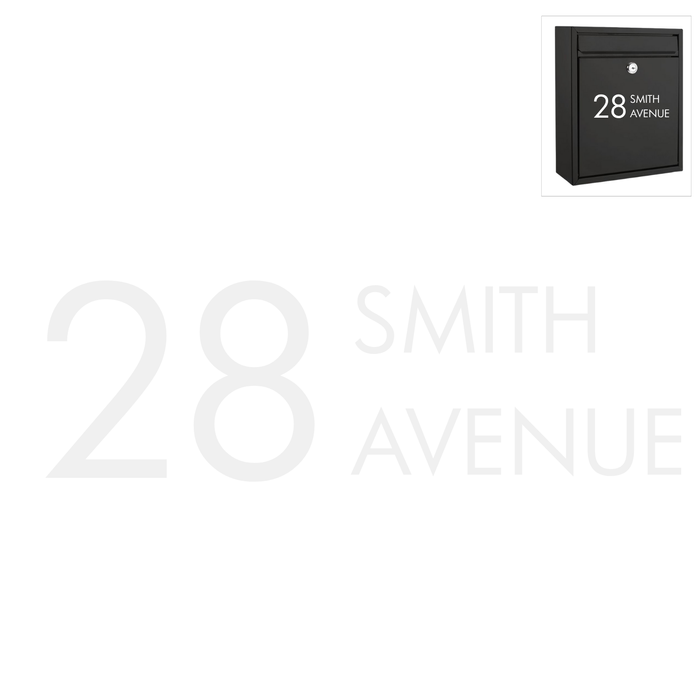 Numero Decal Custom House Address Sign White - Large