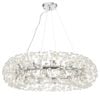 Telbix Lerida Modern Pendant Hanging Lamp Light Metal Crystal Chrome Clear Gloss