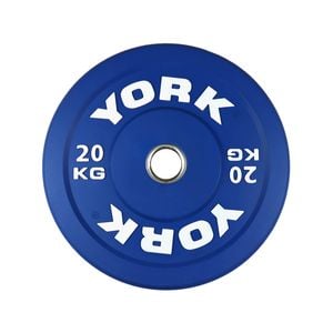 York 20KG Colour Rubber Olympic Bumper Plate Single
