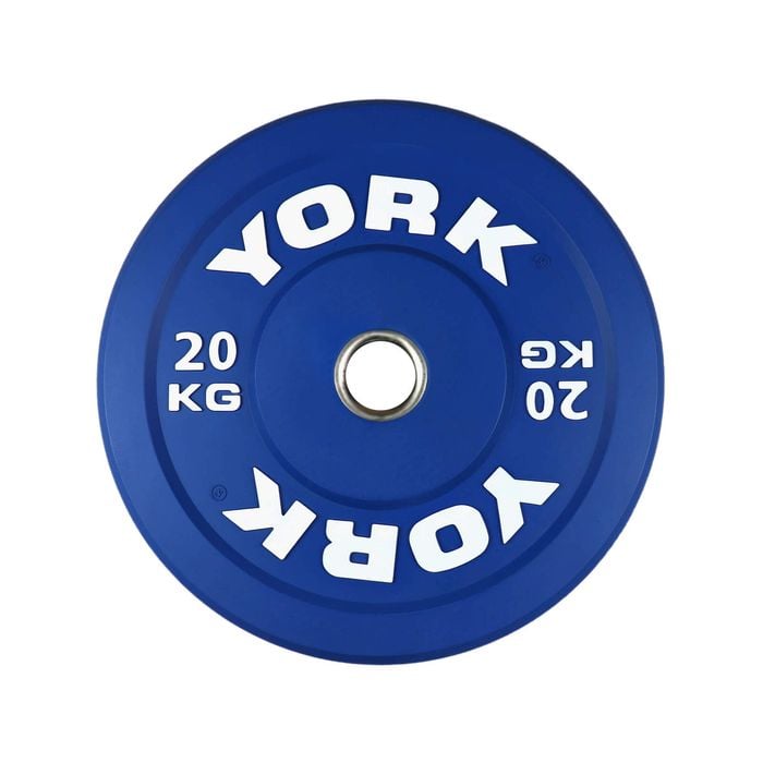 York 20KG Colour Rubber Olympic Bumper Plate Single
