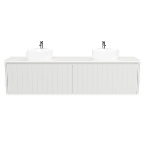 New England Joinery 1800mm Noble Double Basin SilkSurface Top Wall Hung Vanity