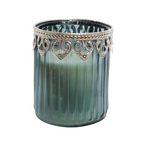 Glass/Wax/Metal 11.5cm Scented Tealight Candle Barly Lake - Blue